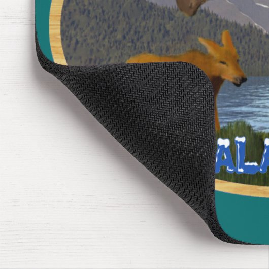 Elche auf der Wiese Mousepad (Ecke)