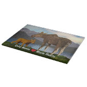 Elche auf der Wiese Schneidebrett (Ecke)