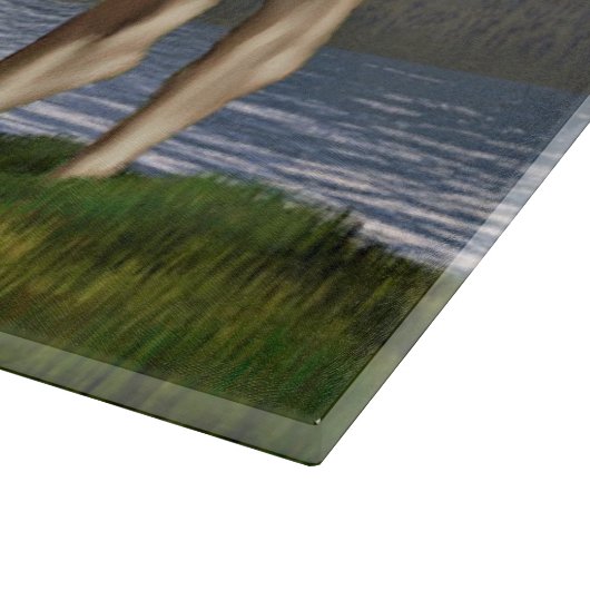 Elche auf der Wiese Schneidebrett (Ecke)