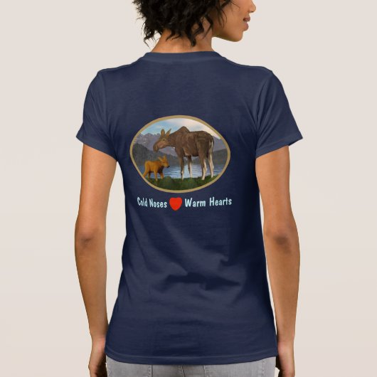 Elche auf der Wiese T-Shirt (Rückseite)