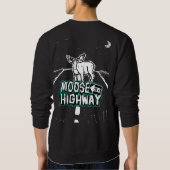 Elche auf einem Highway Sweatshirt (Men's) (Rückseite)