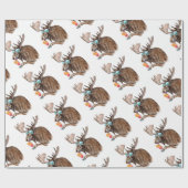 Elche auf Ferien Geschenkpapier (Flach)