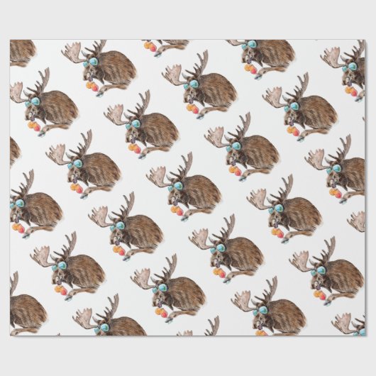 Elche auf Ferien Geschenkpapier (Flach)