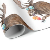 Elche auf Ferien Geschenkpapier (Rolleneckpunkt)