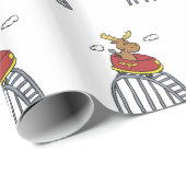 Elche auf Roller-Untersetzer | Hintergrundfarbe au Geschenkpapier (Rolleneckpunkt)