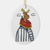 Elche auf Roller-Untersetzer | Hintergrundfarbe au Keramik Ornament (Rechts)