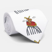 Elche auf Roller-Untersetzer | Hintergrundfarbe au Krawatte (Gerollt)