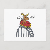 Elche auf Roller-Untersetzer | Hintergrundfarbe au Postkarte (Vorderseite)