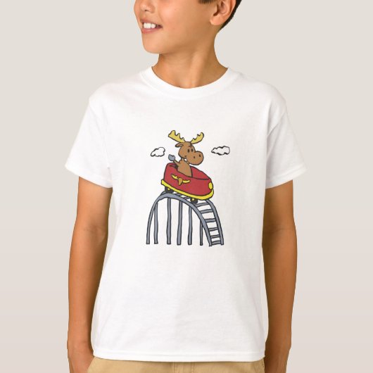 Elche auf Roller-Untersetzer | Hintergrundfarbe au T-Shirt (Vorderseite)