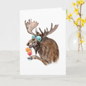 Elche auf Urlaub Karte (Gelbe Blume)