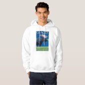 Elche bei Nacht - Glacier National Park, MT Hoodie (Vorne ganz)