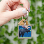 Elche bei Nacht - West Gelbstein, Montana Schlüsselanhänger (Hand)