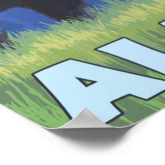 Elche bei Nacht - Wrangell, Alaska Poster (Ecke)