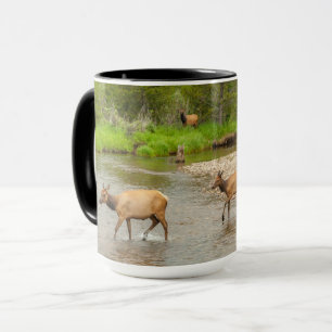 Elche beim Überqueren des Colorado River Tasse