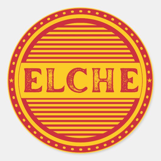 Elche City Pride Emblem – Spanische Identität Runder Aufkleber (Vorderseite)