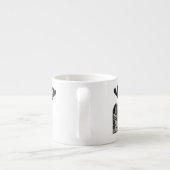 Elche, die in Schwarzweiss zeichnen Espressotasse (Rückseite)