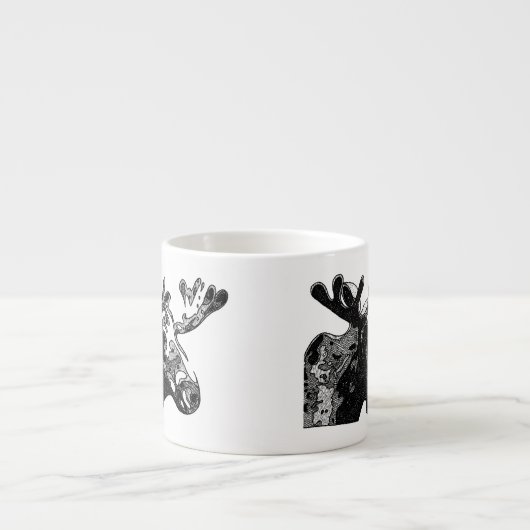 Elche, die in Schwarzweiss zeichnen Espressotasse (Vorderseite)