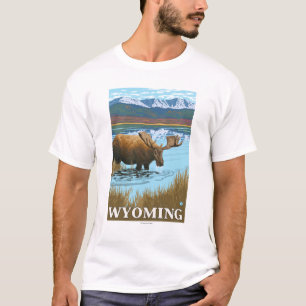 Elche, die in See - Wyoming trinken T-Shirt