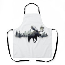 Elche Doppelbelastung vor einem Wald