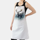 Elche Doppelbelastung vor einem Wald Schürze (InSitu)