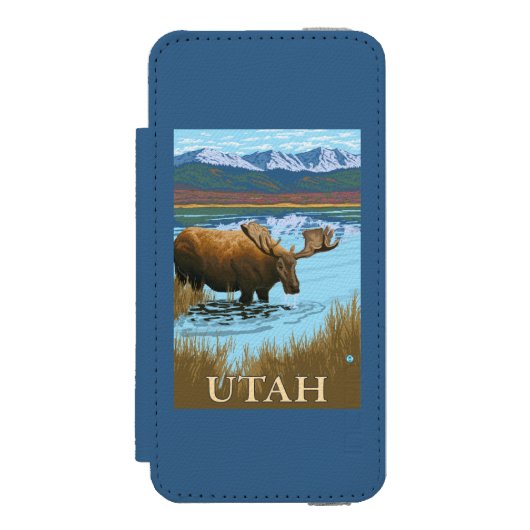 Elche DrinkingUtah Incipio iPhone Geldbeutel-Hülle (Folio Vorderseite)