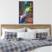 Elche durch den Hochgebirgsstrom Leinwanddruck (Insitu (Schlafzimmer))