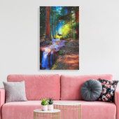 Elche durch den Hochgebirgsstrom Leinwanddruck (Insitu (Wohnzimmer))
