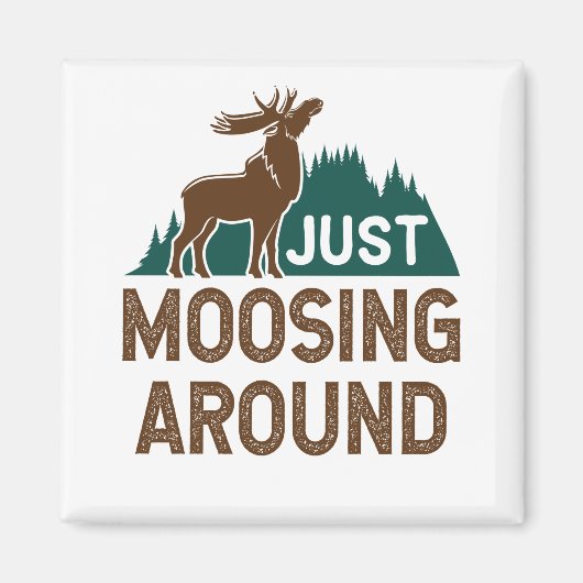 Elche einfach nur herumziehen magnet (Vorne)