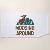 Elche einfach nur herumziehen strandtuch (Vorderseite)