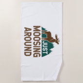 Elche einfach nur herumziehen strandtuch (Vorderseite)