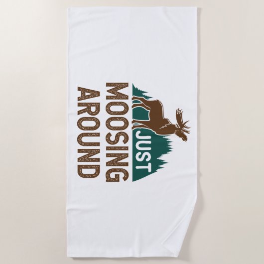 Elche einfach nur herumziehen strandtuch (Vorderseite)