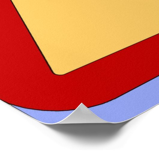 Elche (Elch) Straßenschild Poster (Ecke)