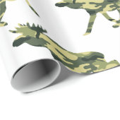 Elche/Elche Woodland Camouflage / Camouflage Geschenkpapier (Rolleneckpunkt)