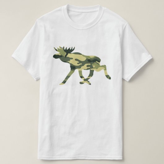 Elche/Elche Woodland Camouflage / Camouflage T-Shirt (Design vorne)