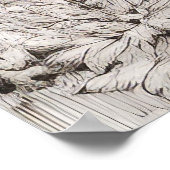 Elche Friedliche Natur Prärie Sketch Zeichnend Sti Poster (Ecke)