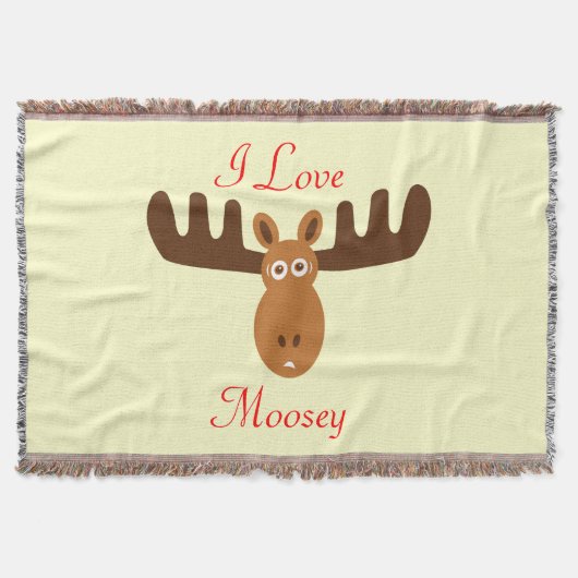 Elche Head_I Liebe Moosey Decke (Vorderseite)