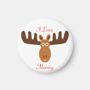 Elche Head_I Liebe Moosey Magnet