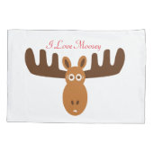 Elche Head_I Liebe Moosey_whimsical u. humorvolles Kissenbezug (Rückseite)