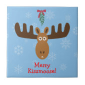 Elche Head_Mooseltoe_Merry Kissmoose! Fliese (Vorderseite)