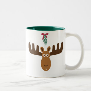 Elche Head_Mooseltoe_Merry Kuss-Elche Zweifarbige Tasse