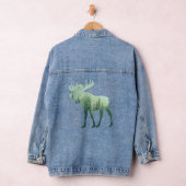 Elche Hirsche und Wald Natur Jeansjacke (Hangar)