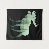 Elche Hirsche und Wald Natur Wandteppich (Vorderseite (Horizontal))