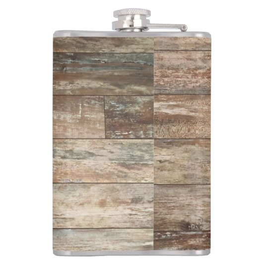 Elche Holzmalerei rustikalen Stil Flachmann (Rückseite)