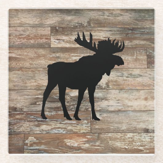 Elche Holzmalerei rustikalen Stil Glasuntersetzer (Vorderseite)
