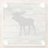 Elche Holzmalerei rustikalen Stil Glasuntersetzer (Rückseite)