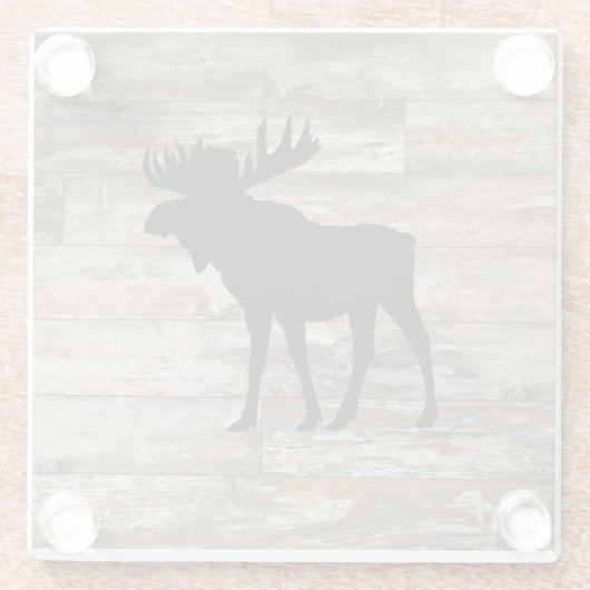 Elche Holzmalerei rustikalen Stil Glasuntersetzer (Rückseite)