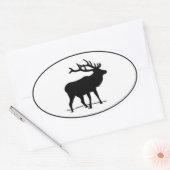 Elche Icon Oval Logo Ovaler Aufkleber (Umschlag)