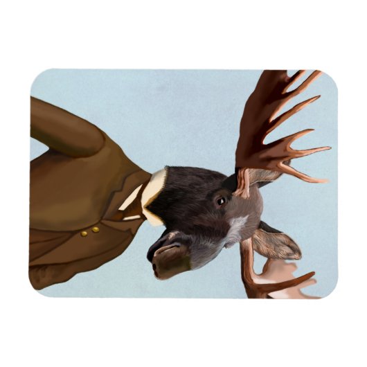 Elche im Anzug Portrait Magnet (Horizontal)