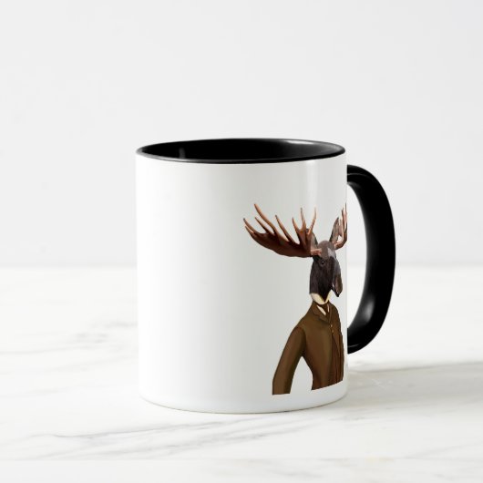 Elche im Anzug Portrait Tasse (VorderseiteRechts)