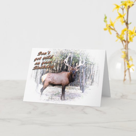 Elche im Dickicht Karte (Gelbe Blume)